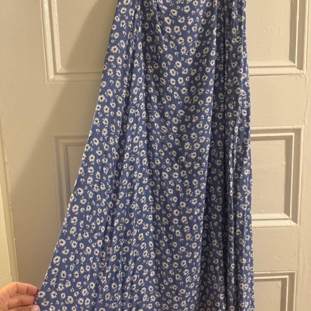 Reformation Zoe Floral Print Midi Skirt with Slit